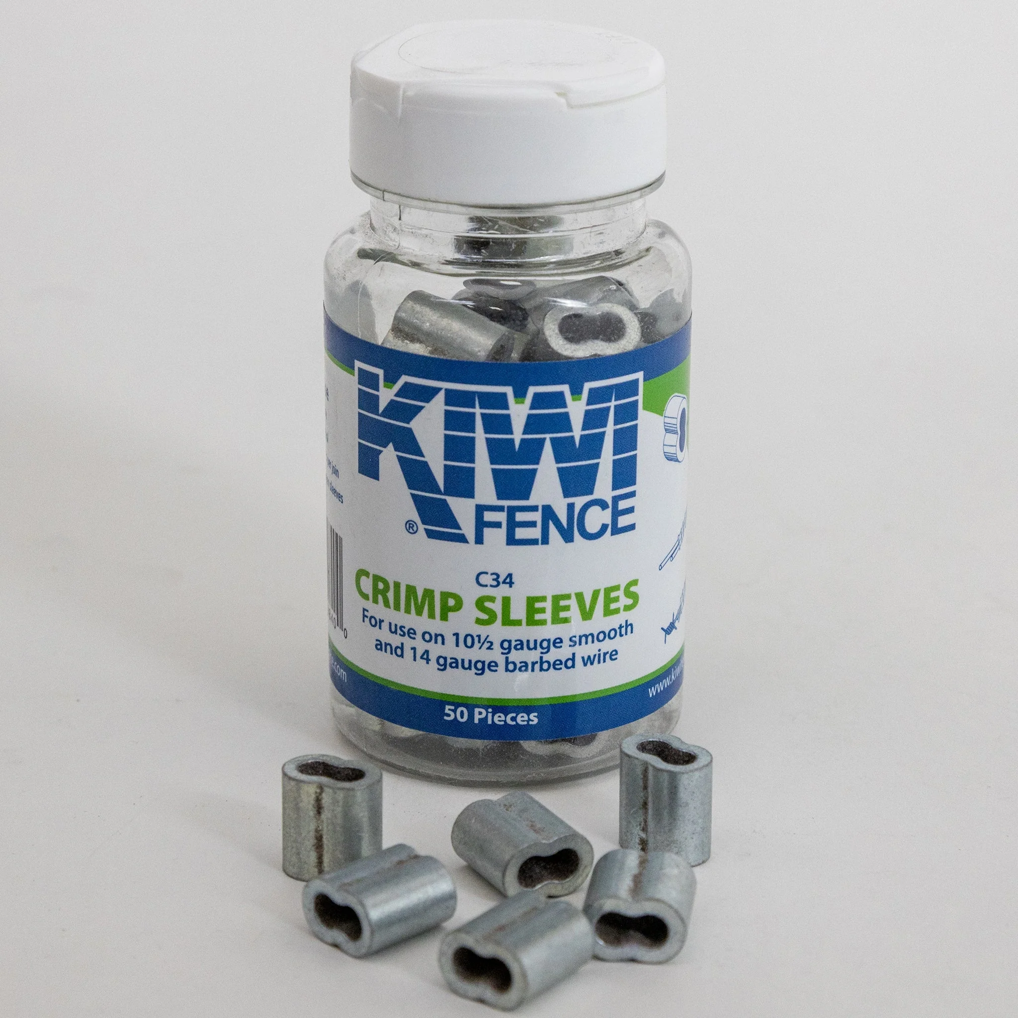 Crimp Sleeves C34 (10.5 ga. Smooth/14 ga. Barbed) 50 pk