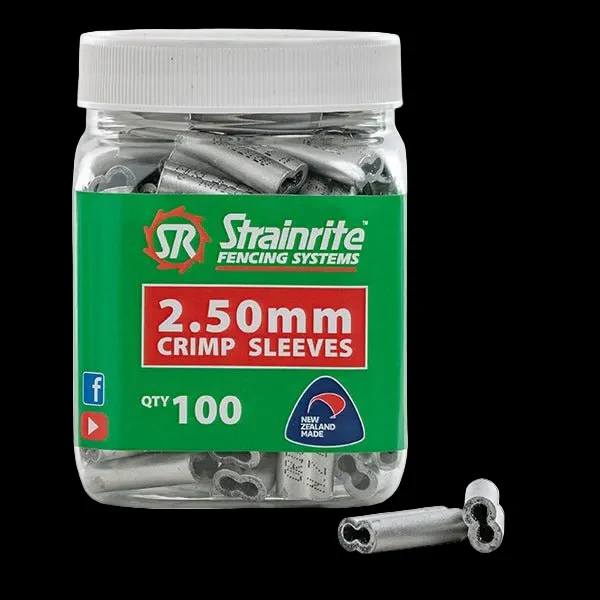 Strainrite Crimp Sleeves – 12.5 Gauge, 100-Pack